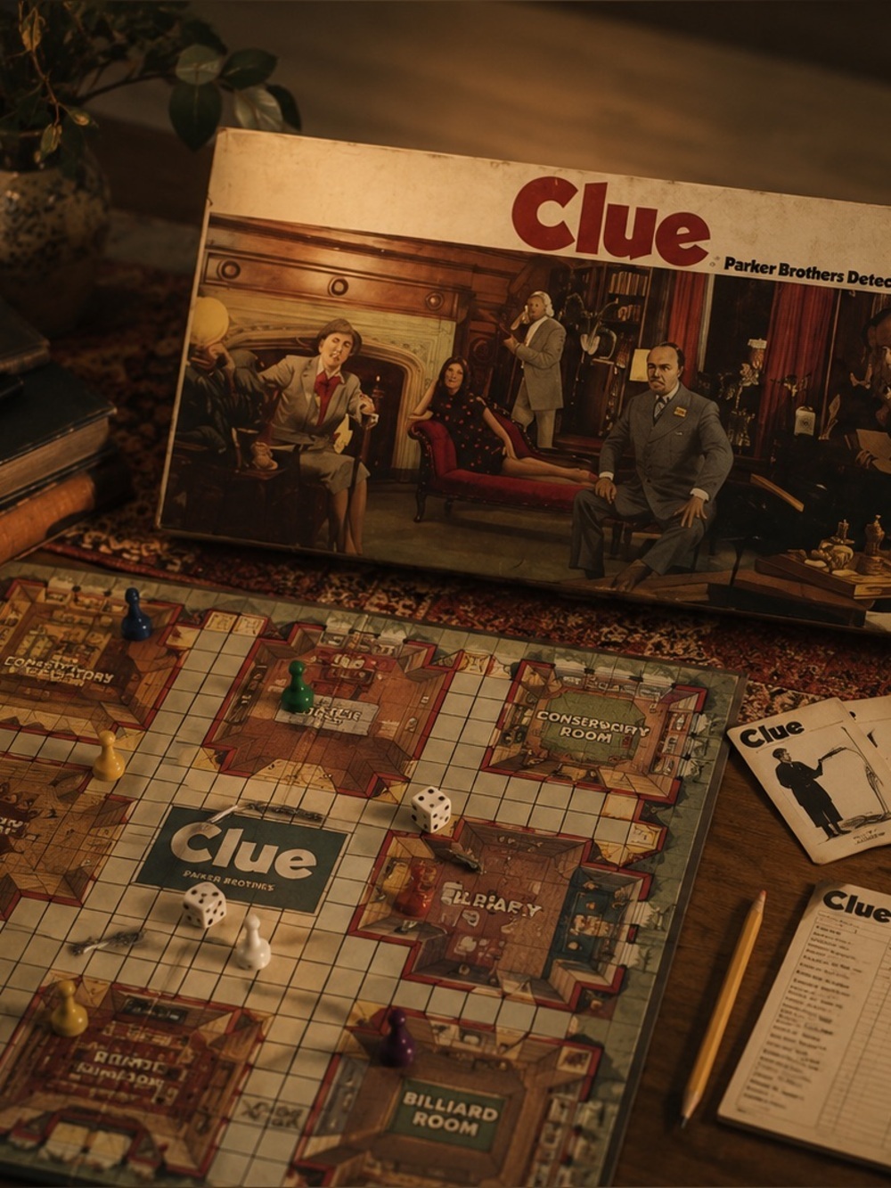 Vintage Clue Parker Brothers Board Game Complete 1972 Canada Detective Game